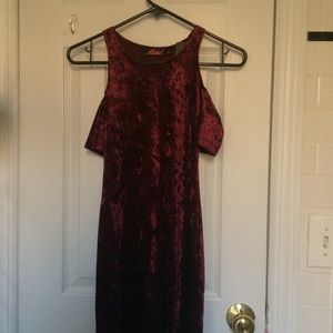 Beautiful burgundy suede dress